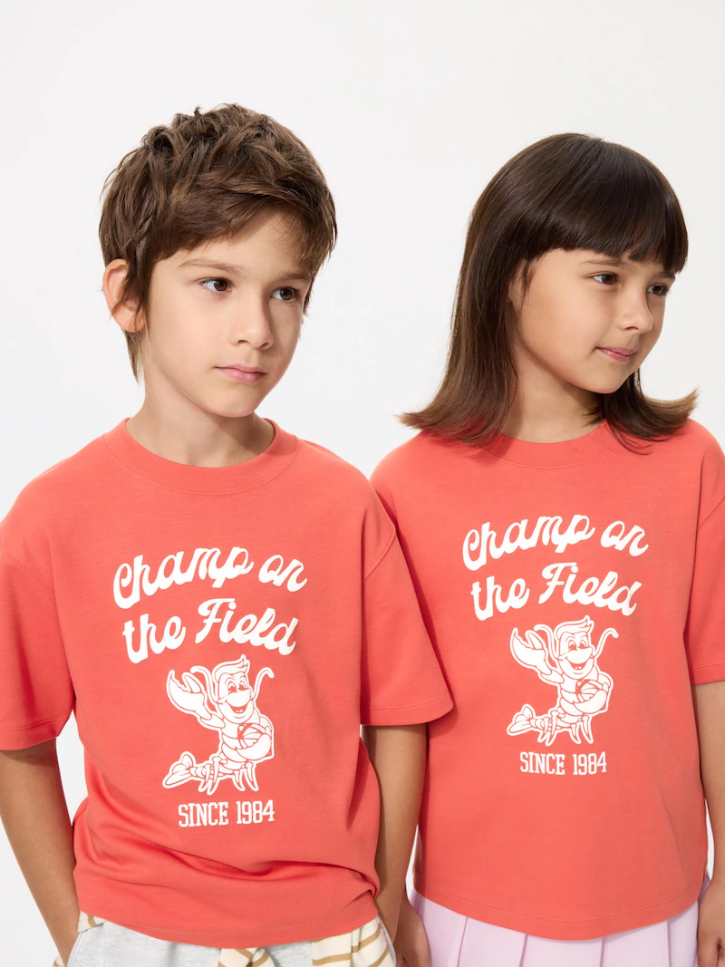 Футболка с круглым вырезом airism cotton (графика)