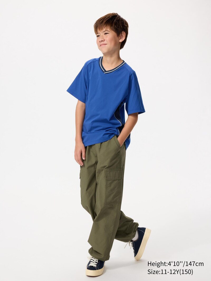 Футболка с v-образным вырезом dry-ex (цветовая блокировка)