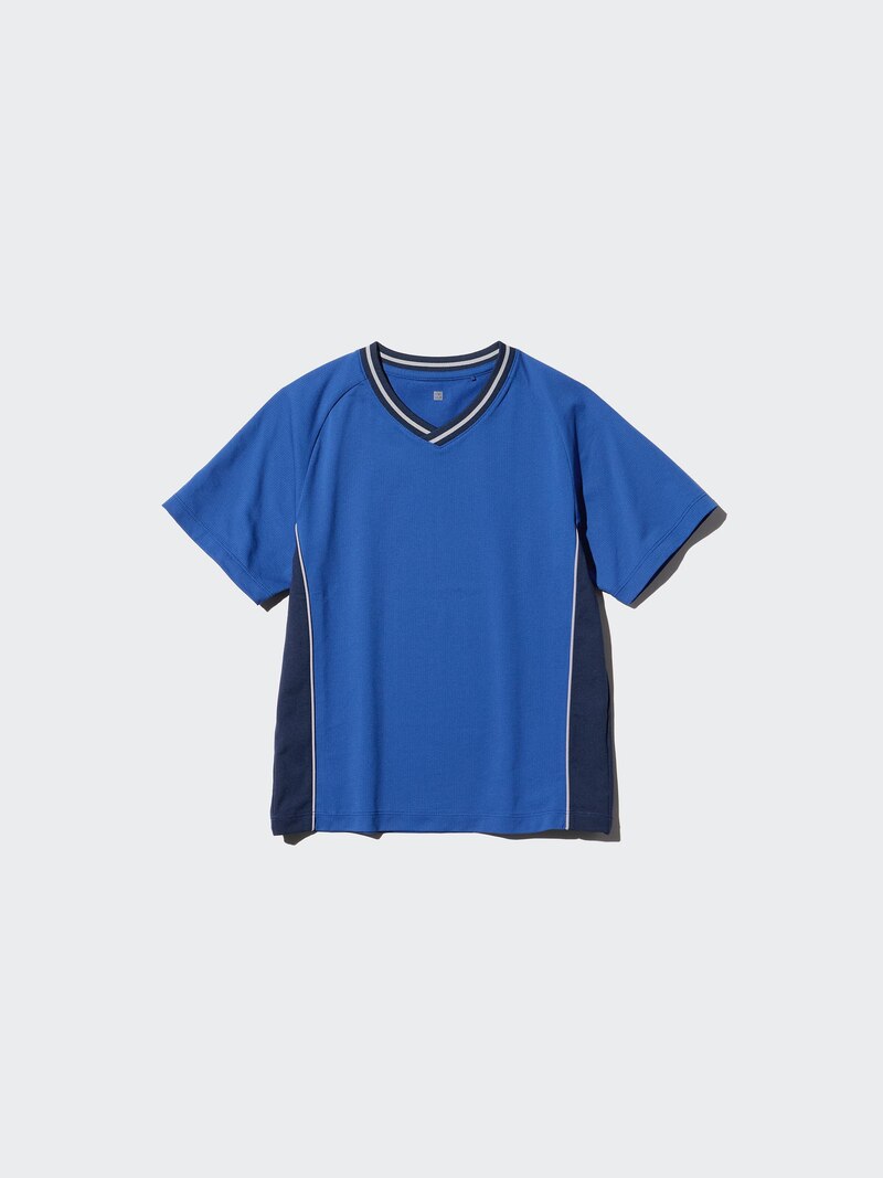 Футболка с v-образным вырезом dry-ex (цветовая блокировка)