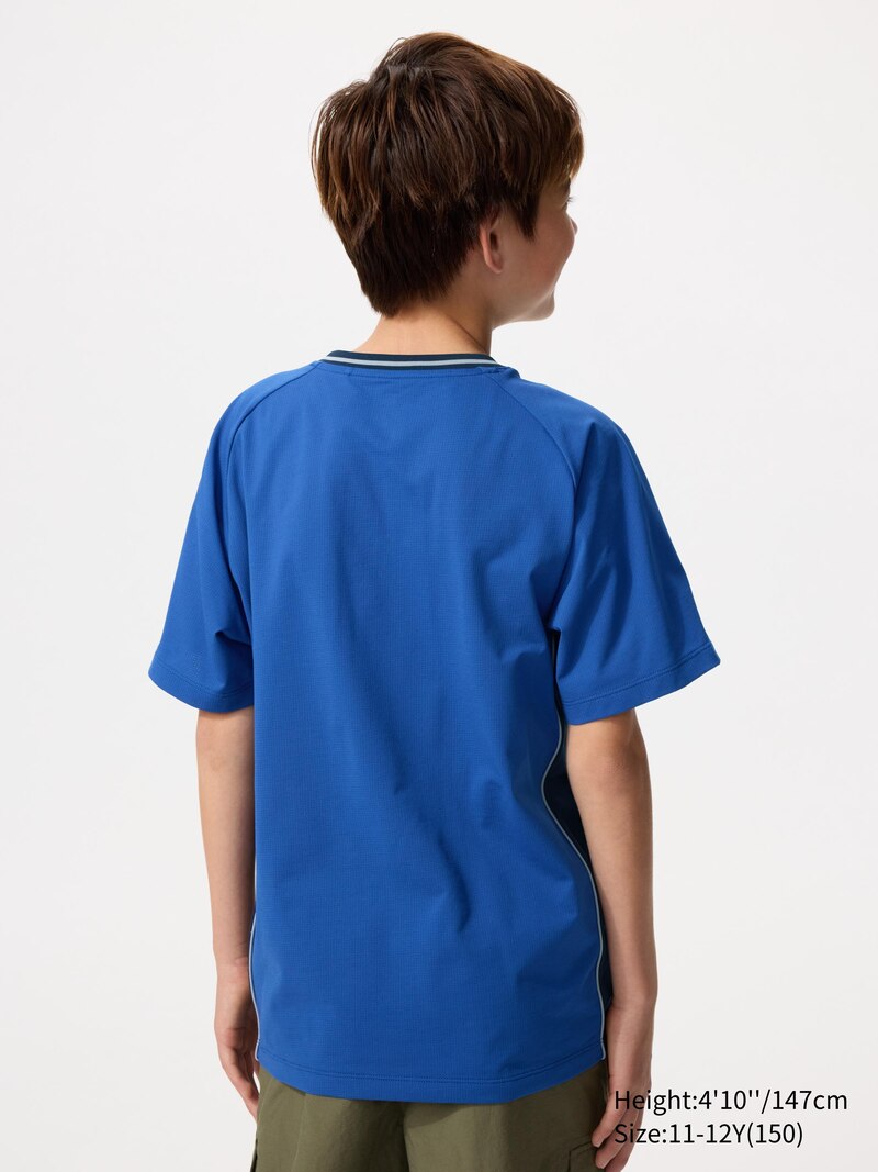 Футболка с v-образным вырезом dry-ex (цветовая блокировка)