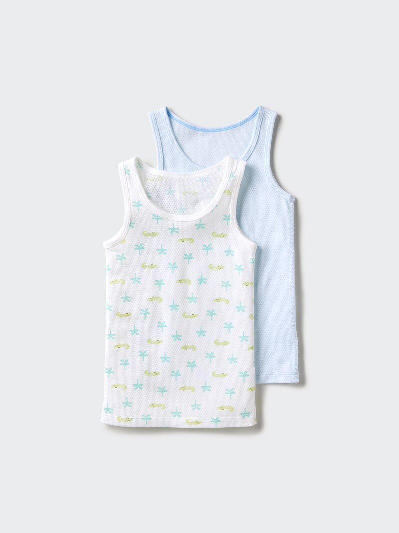 Хлопковый топ на рубашечной подкладке (набор из 2, с принтом)