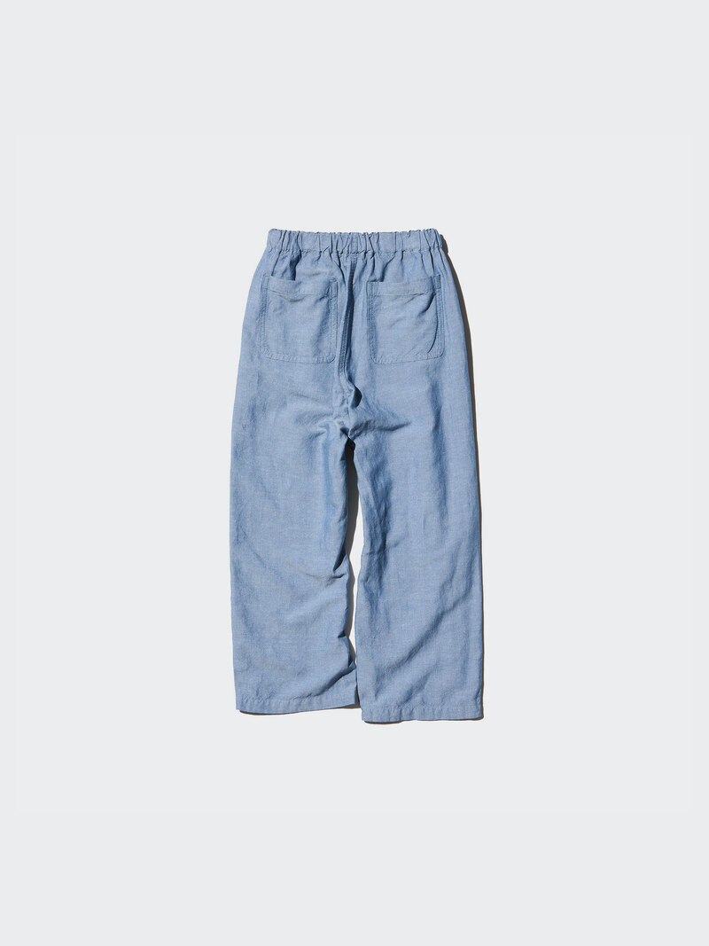 Широкие брюки из льняной смеси