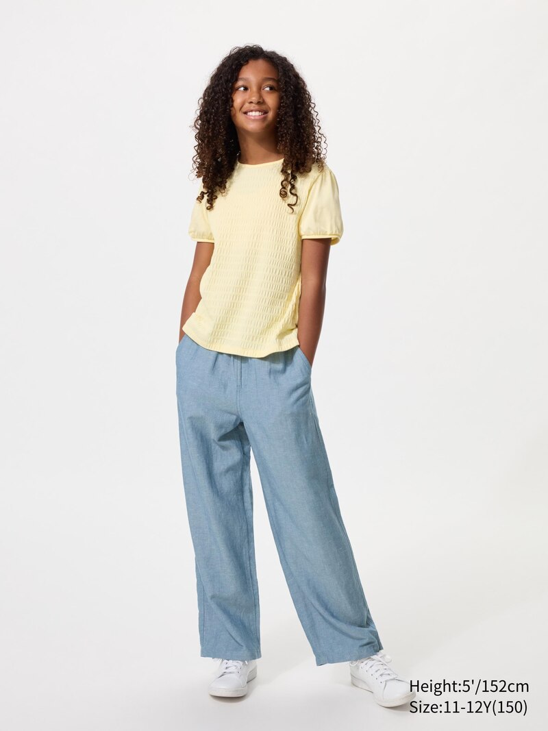 Широкие льняные брюки