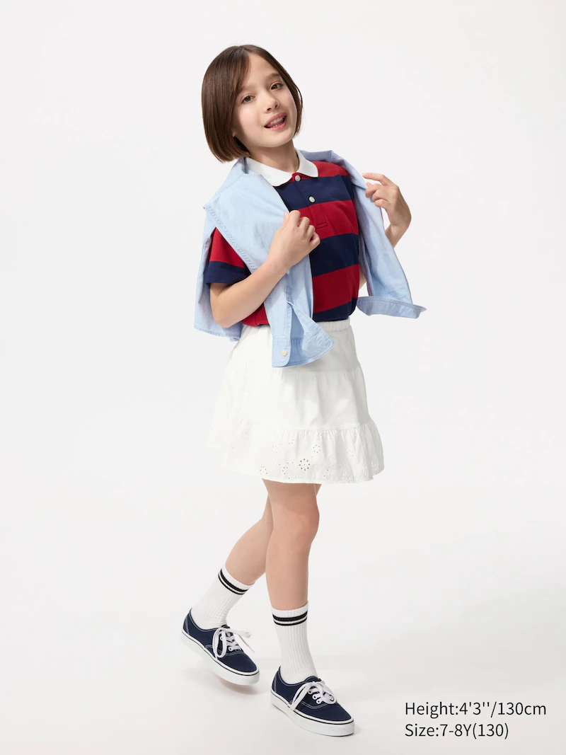 Юбка-шорты мини из джерси (вышитая)