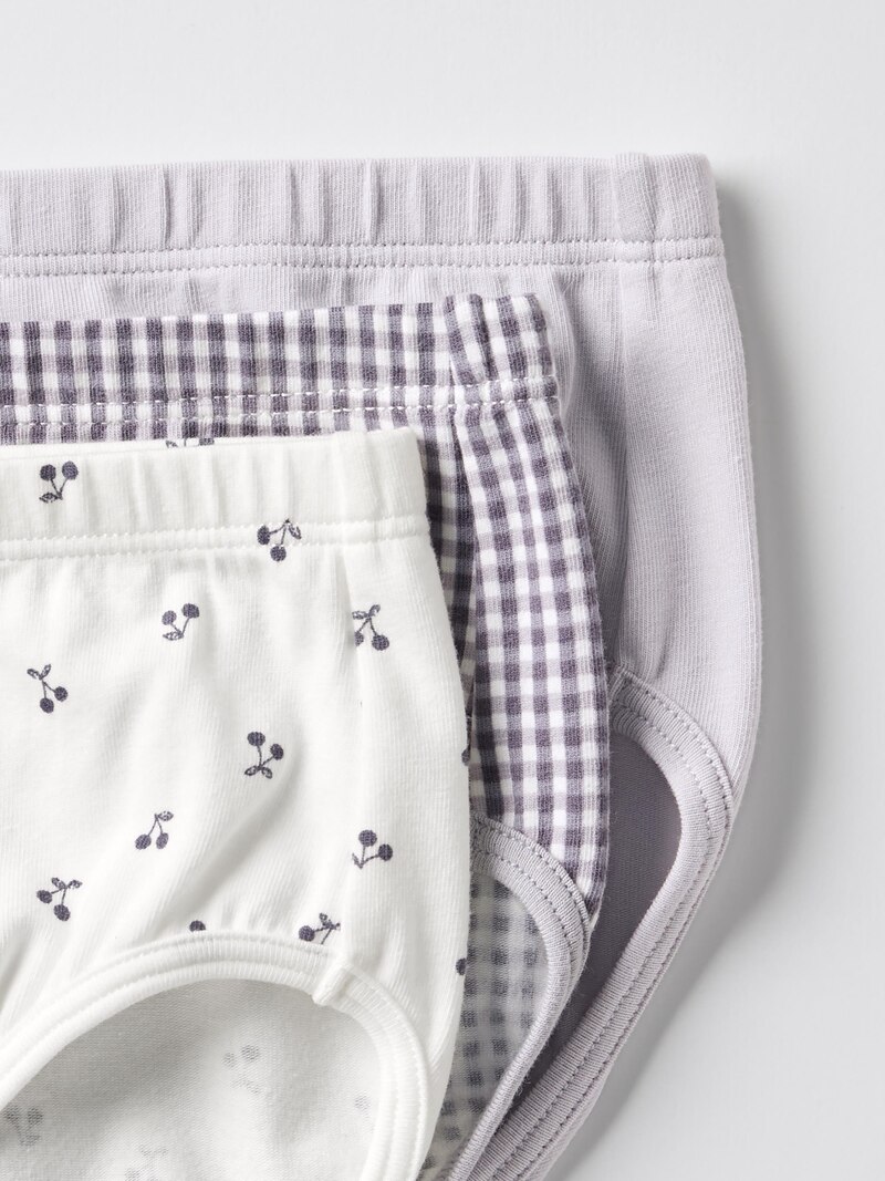 Хлопковые трусики с легкой эластичностью (вишни, 3 пары)