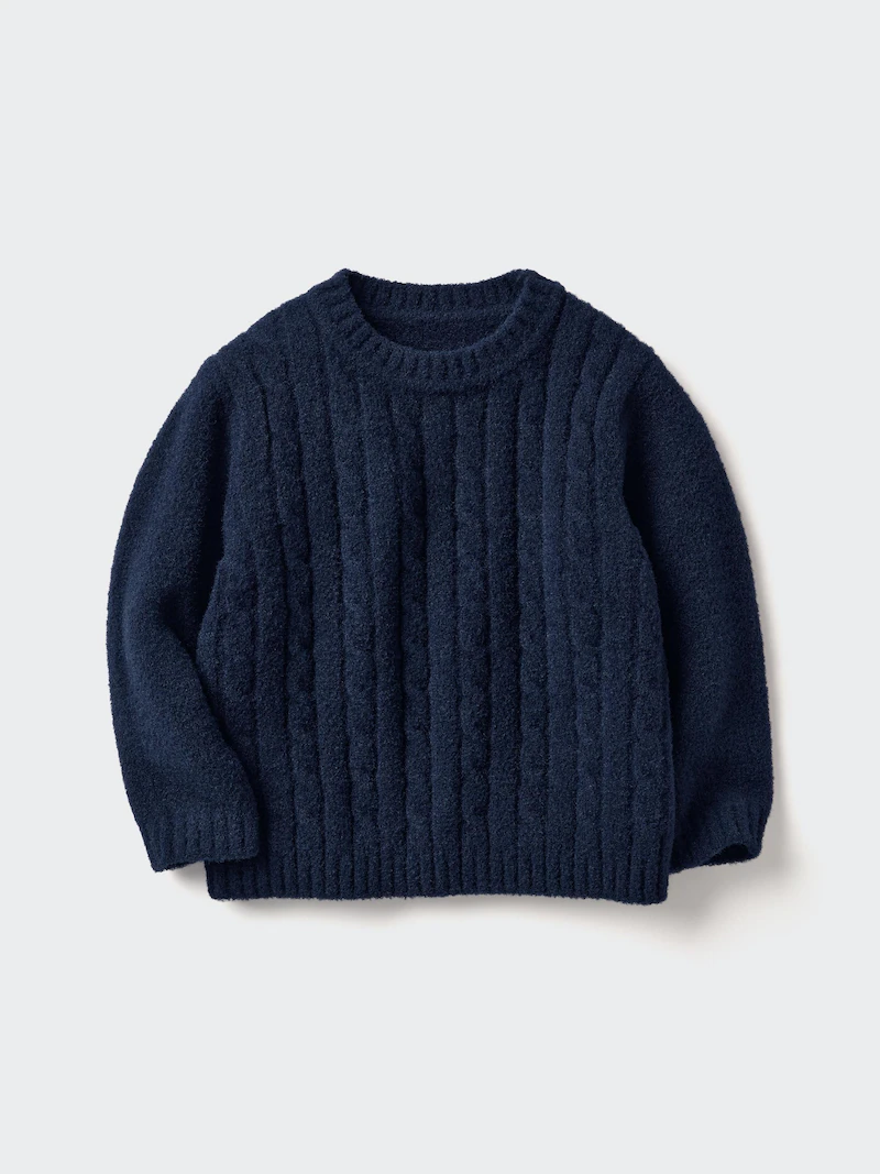 Детский джемпер с круглым вырезом soufflé yarn (машинная стирка)