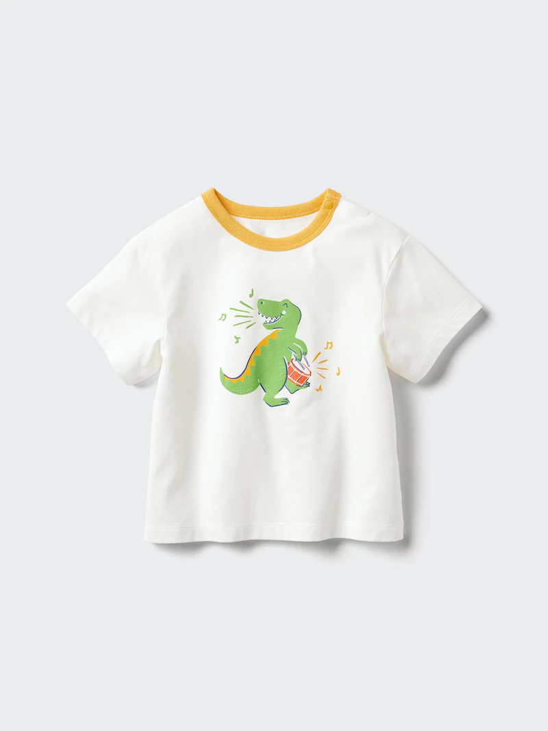 Футболка с круглым вырезом airism из хлопка (в полоску)