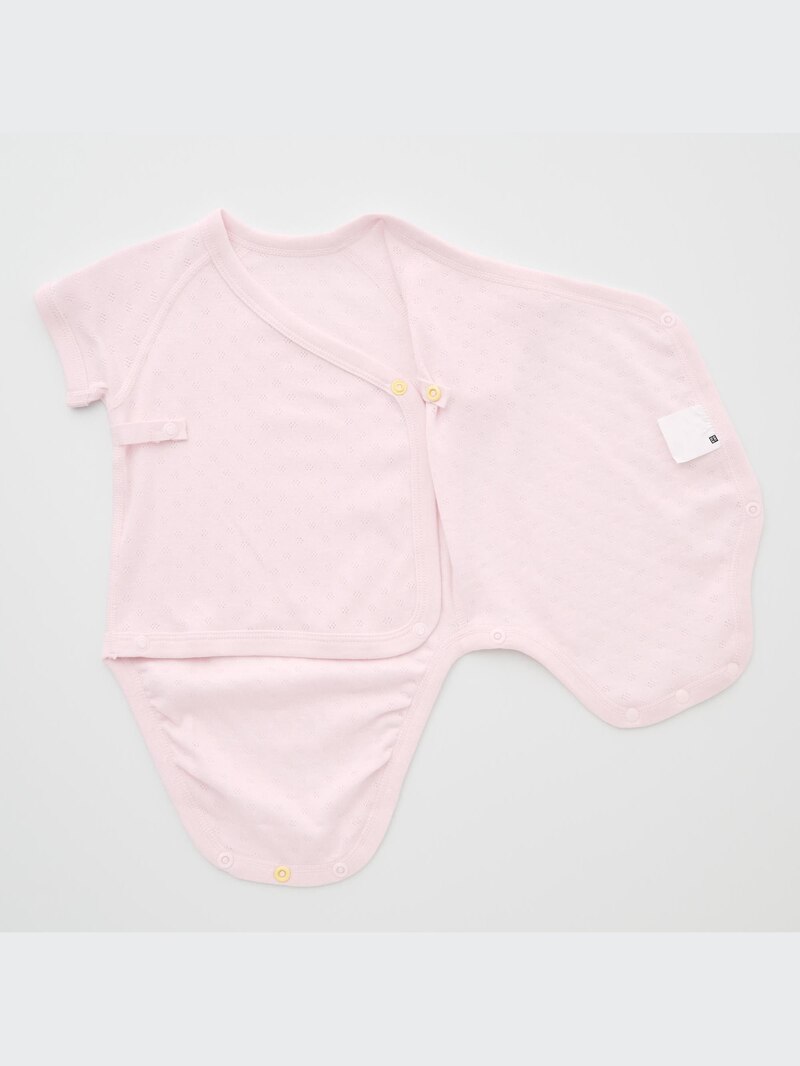 Детский комбинезон с короткими рукавами и открытием спереди pointelle для младенцев