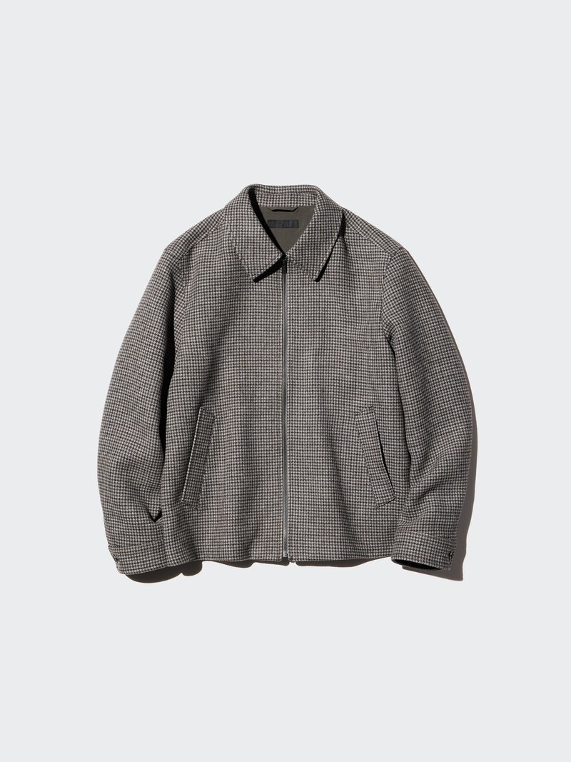 Блузон с коротким воротником (в узоре)