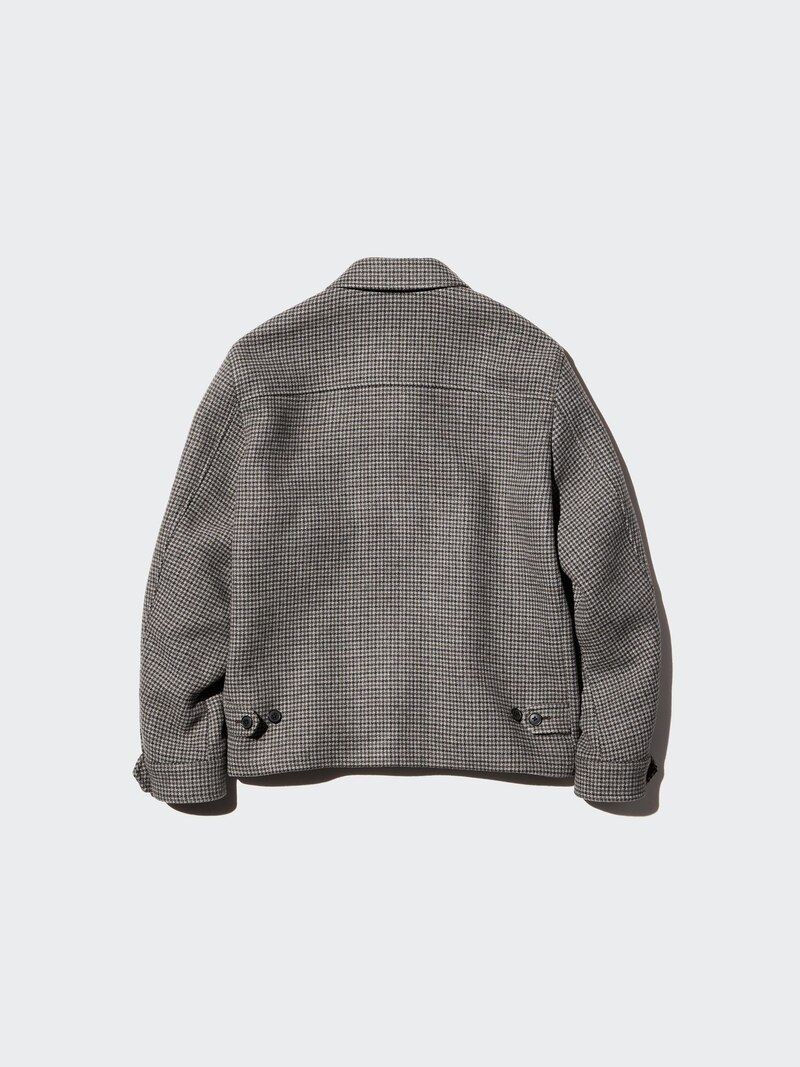 Блузон с коротким воротником (в узоре)