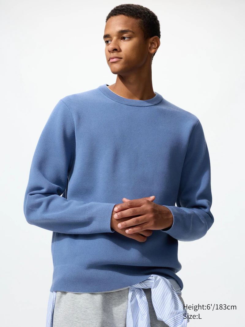 Джемпер с круглым вырезом washable milano ribbed