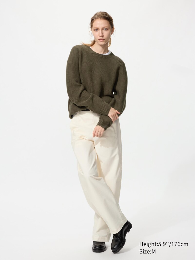 Свитер с круглым вырезом из моющегося 3d-вязаного шва