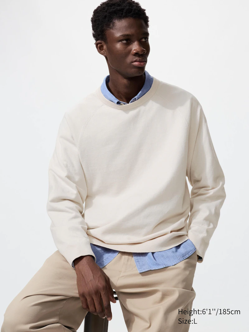 Свитер с круглым вырезом из моющегося хлопка