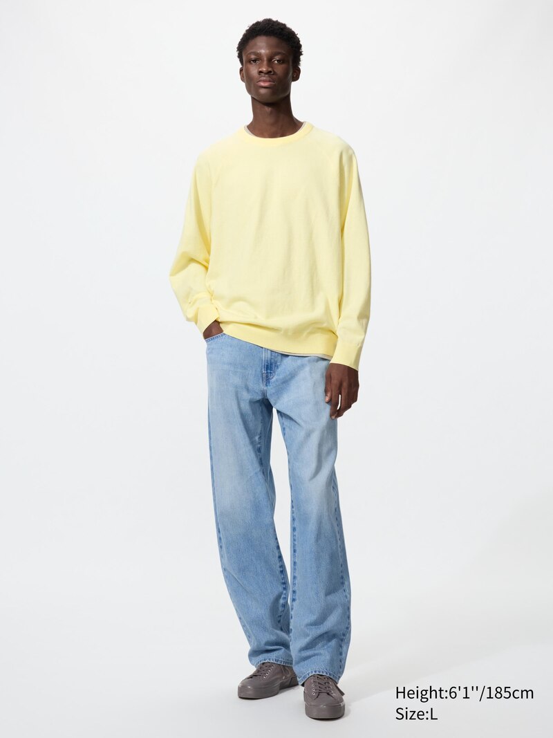 Свитер с круглым вырезом из моющегося хлопка