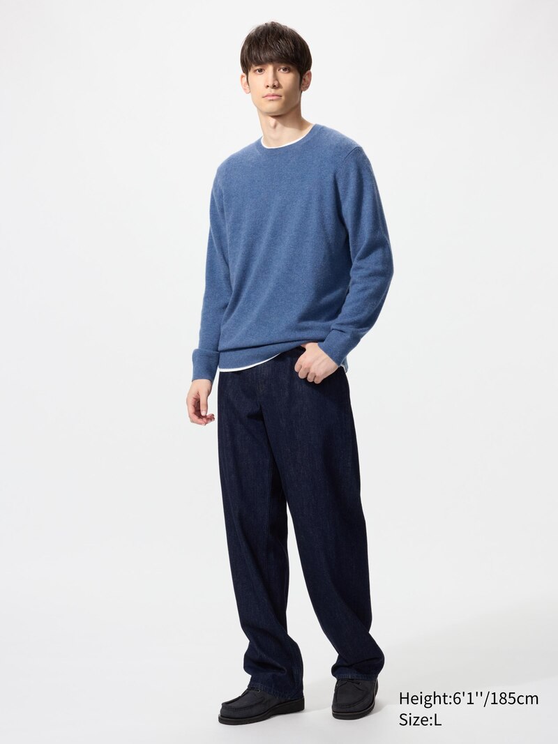 Джемпер с круглым вырезом из 100% кашемира