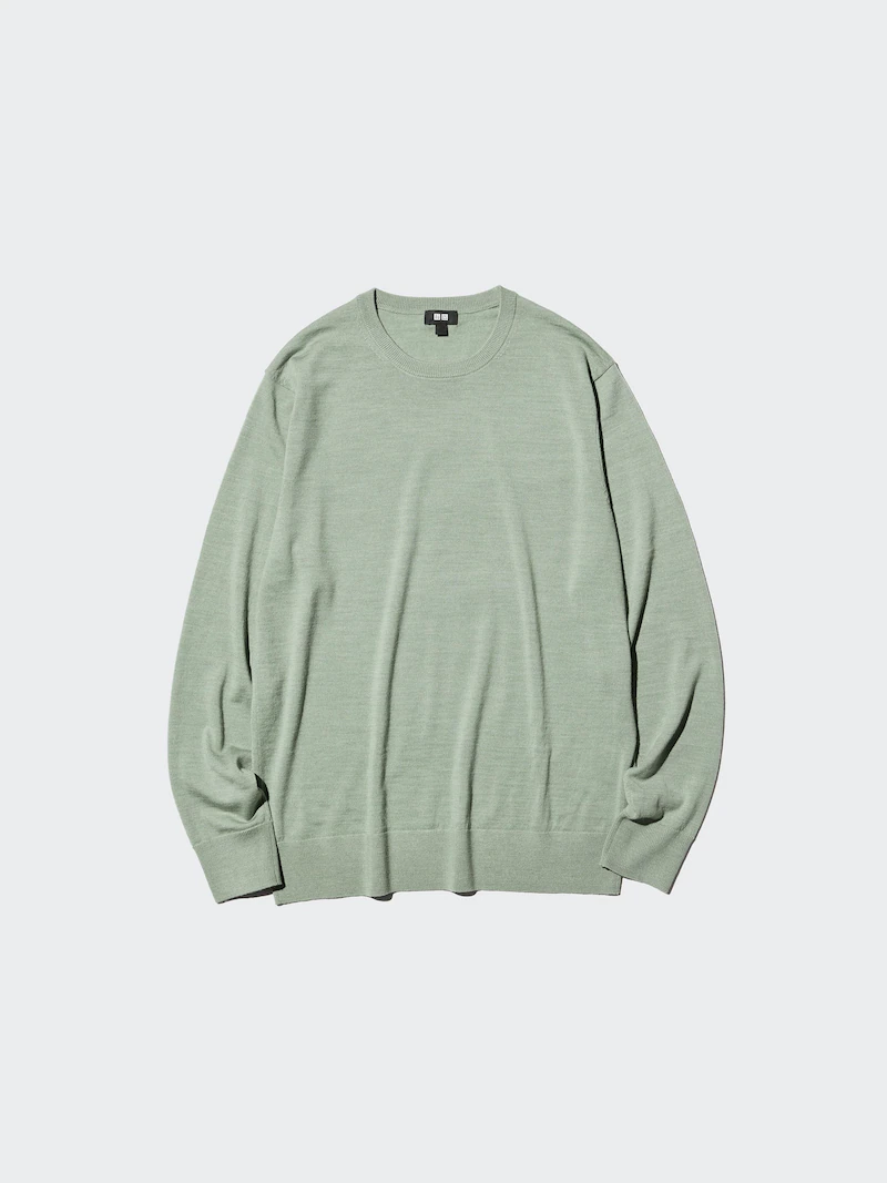 Джемпер с круглым вырезом из 100% мериносовой шерсти