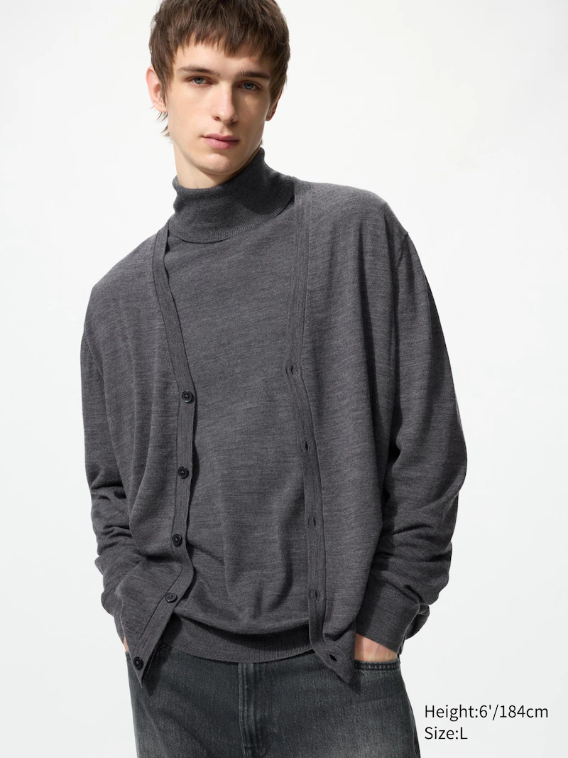 Водолазка с высоким воротником из 100% мериносовой шерсти