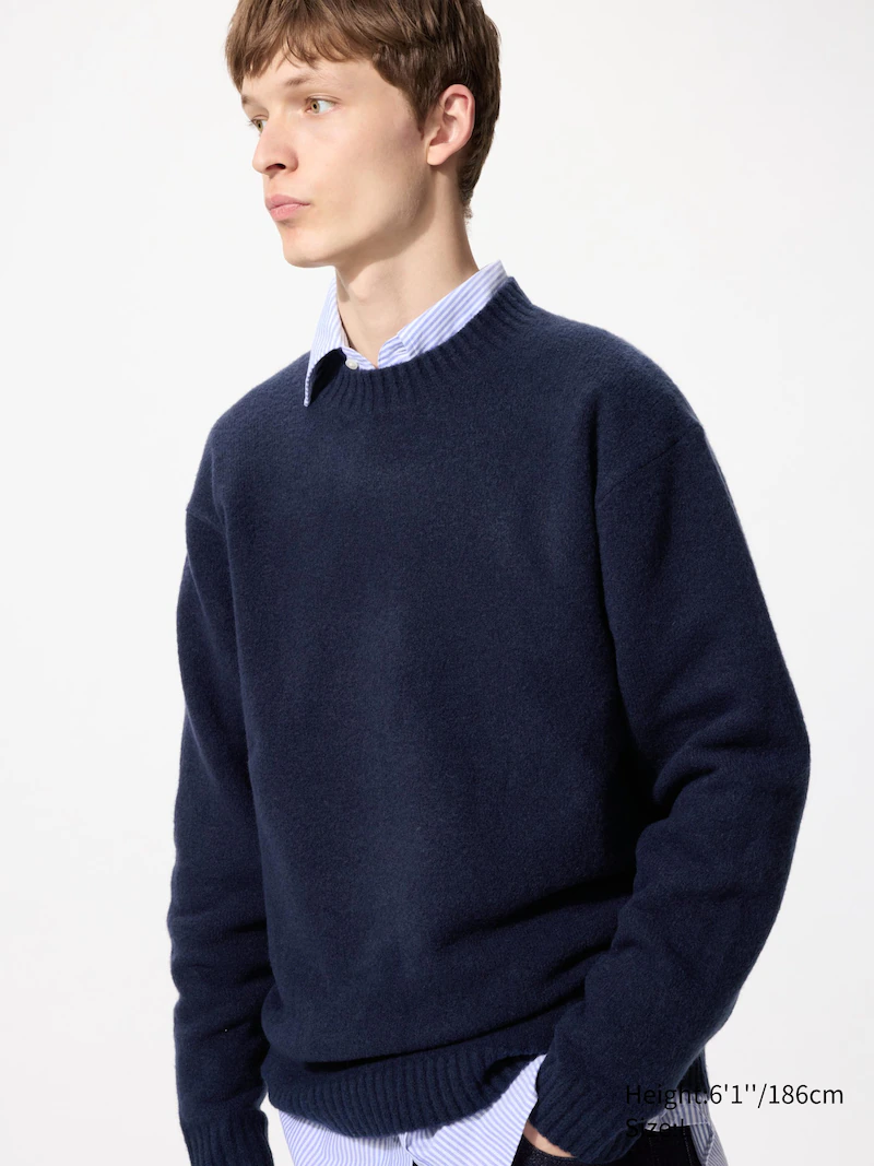 Пуловер с круглым вырезом из пряжи soufflé