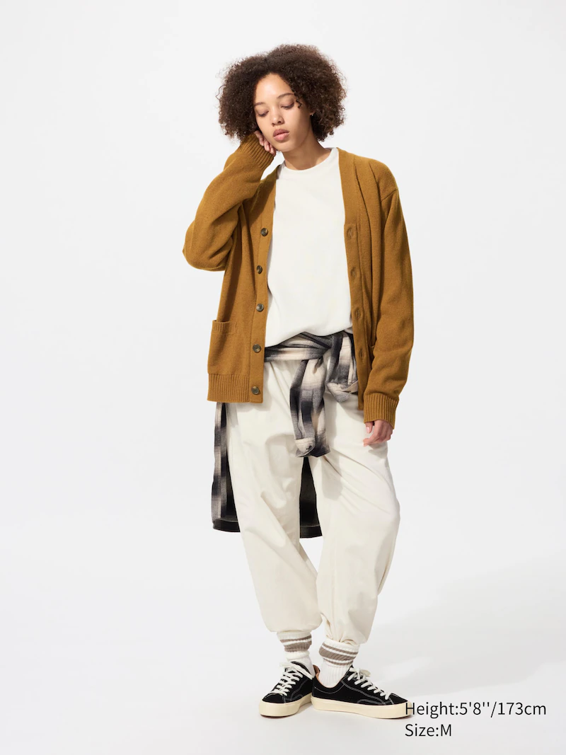 Кардиган с v-образным вырезом из 100% мериносовой шерсти