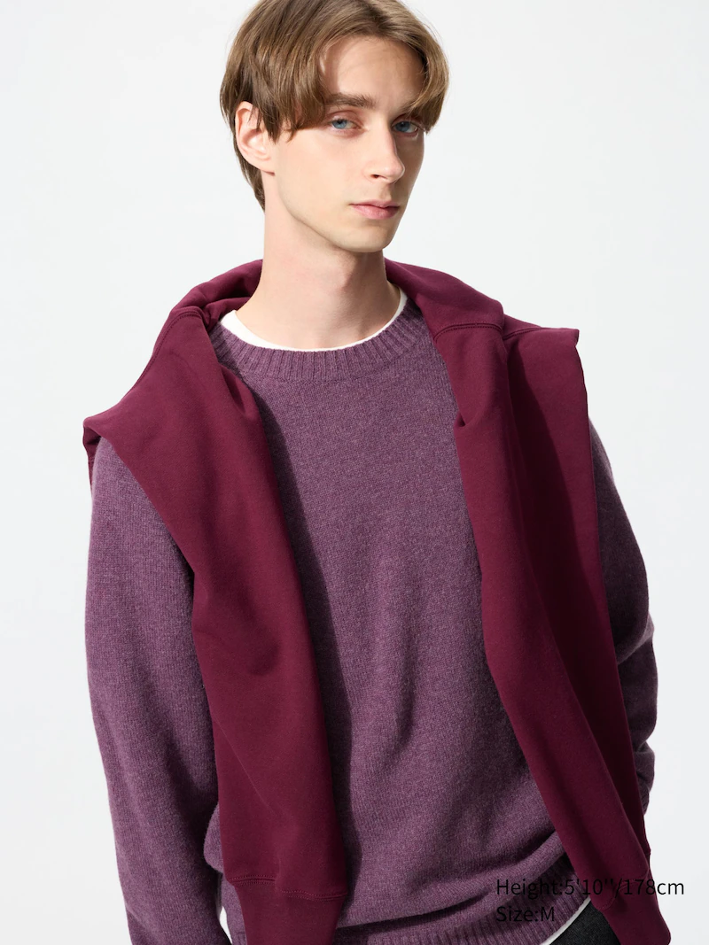 Джемпер с круглым воротником из шерсти ягненка