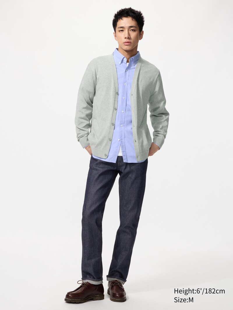 Кардиган с v-образным вырезом из вязаного полотна