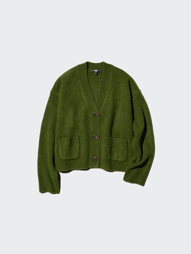 Кардиган короткий из пряжи суфле