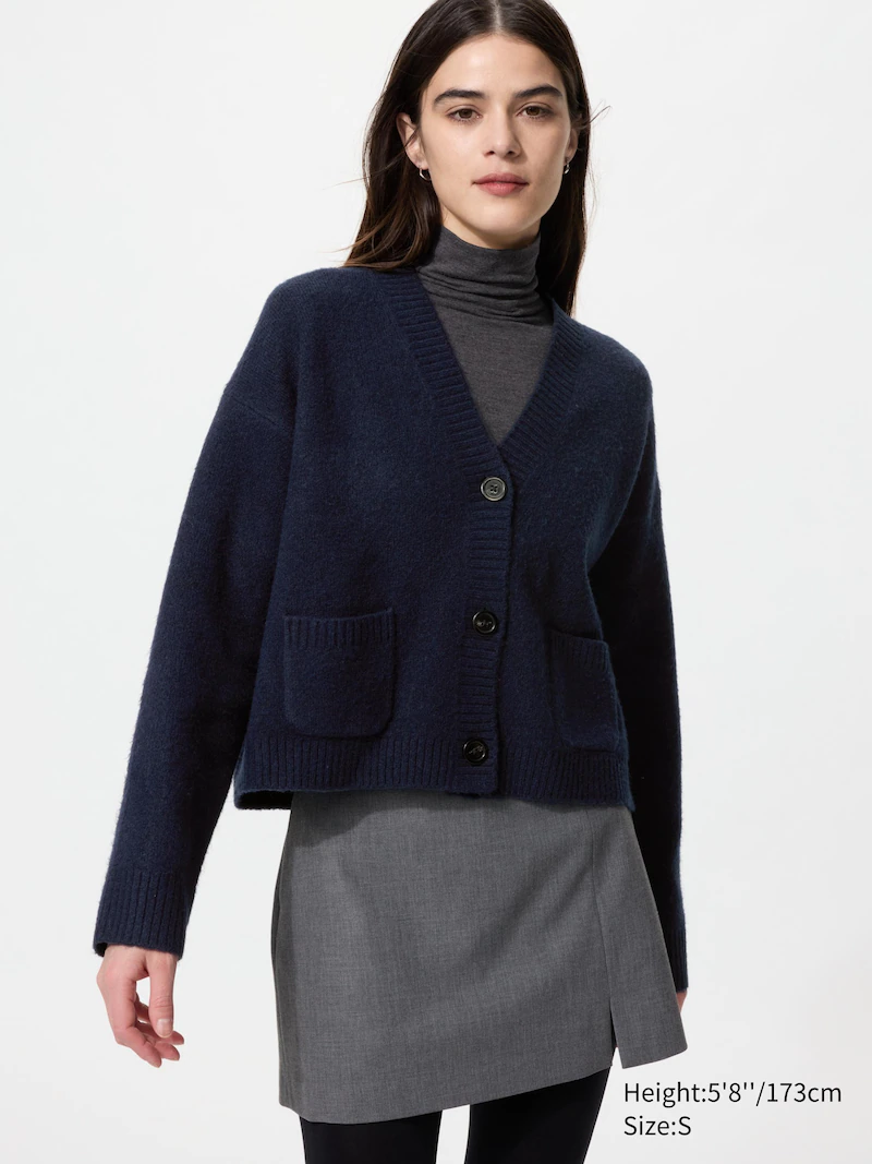 Кардиган из пряжи суфле с коротким рукавом