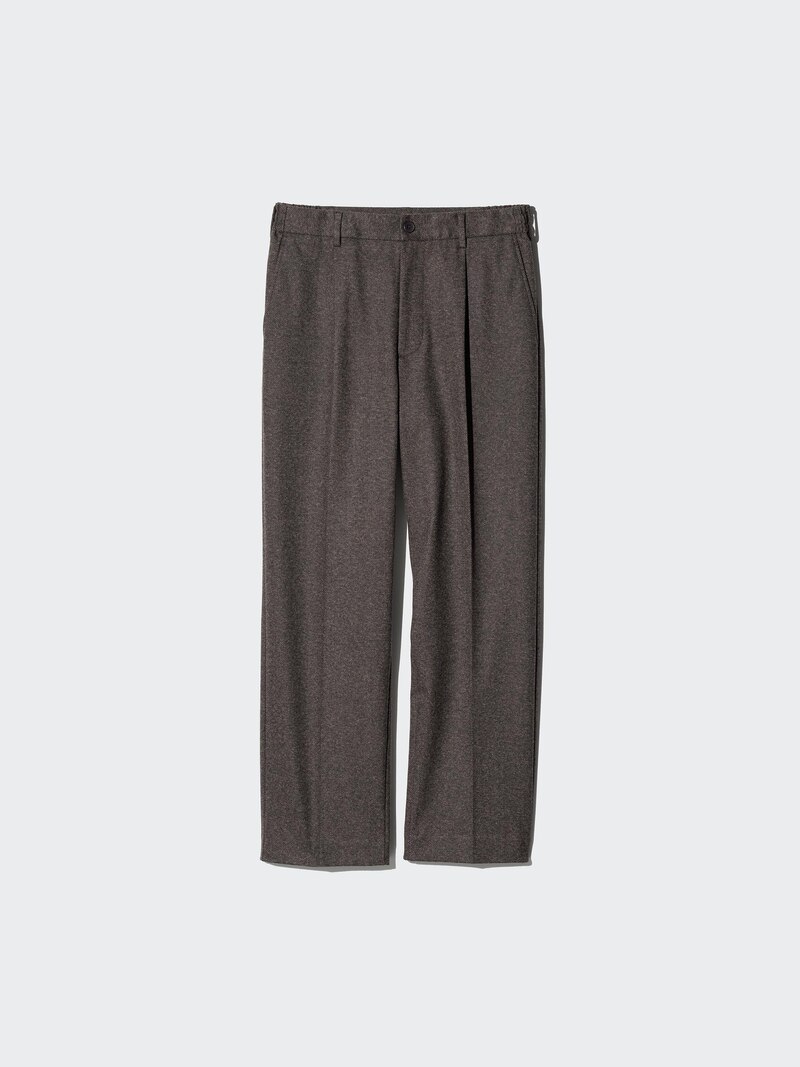 Широкие брюки со складками (меланж, узорчатые)