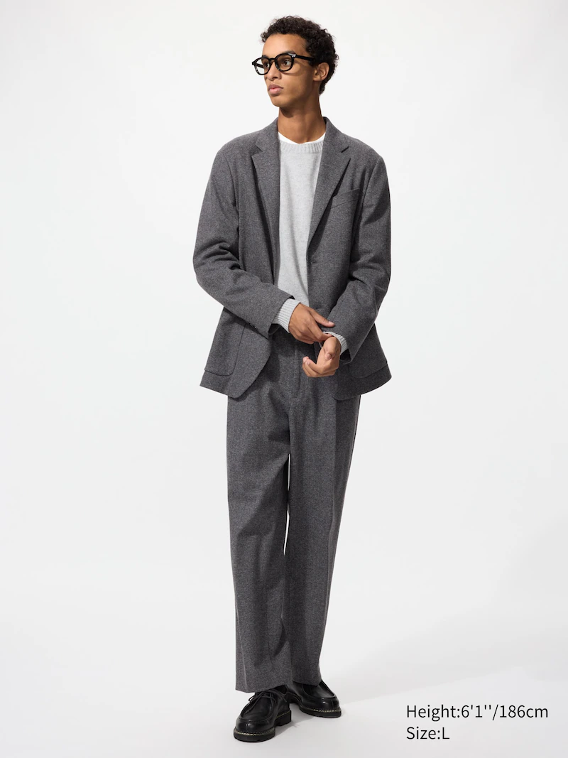 Широкие брюки с защипами (материал - мягкий вязаный жерси, рисунок - шеврон)