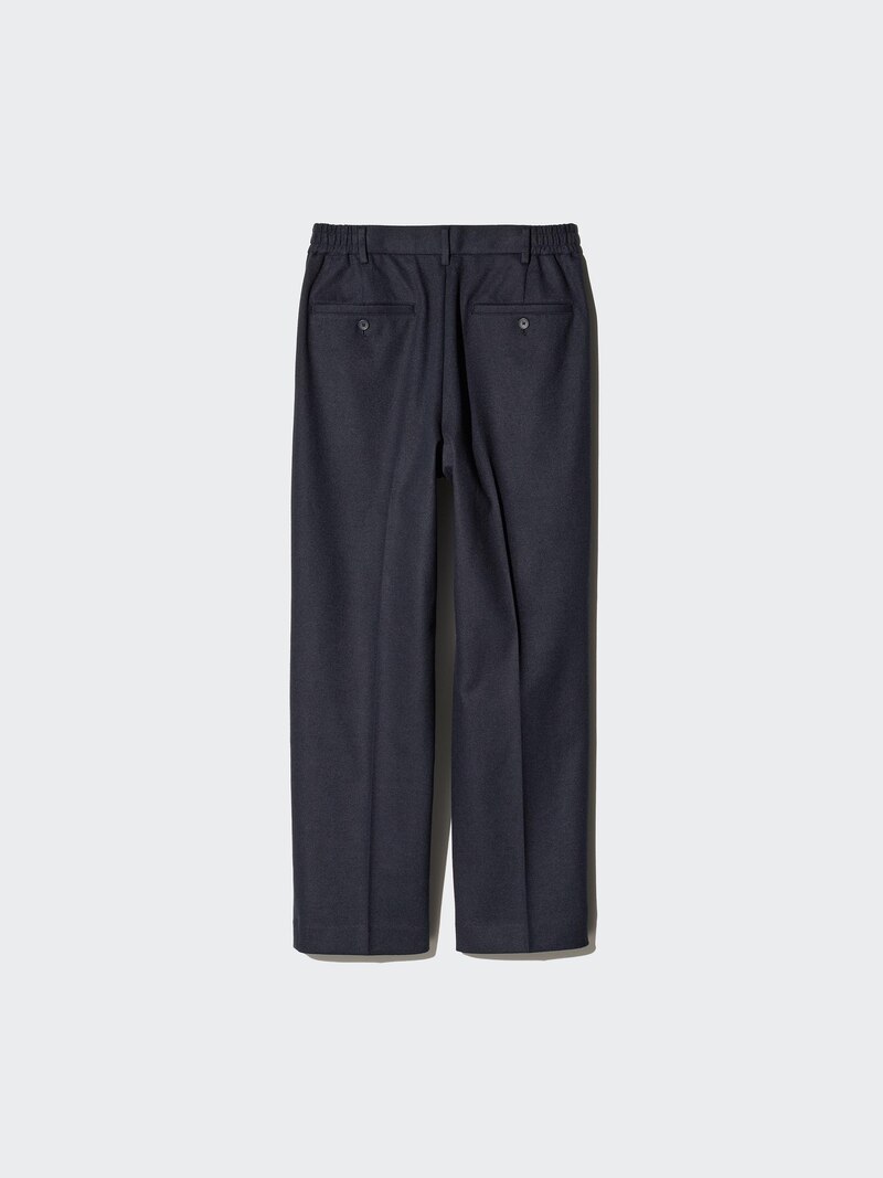 Широкие брюки с защипами (футер с начесом, длинные)