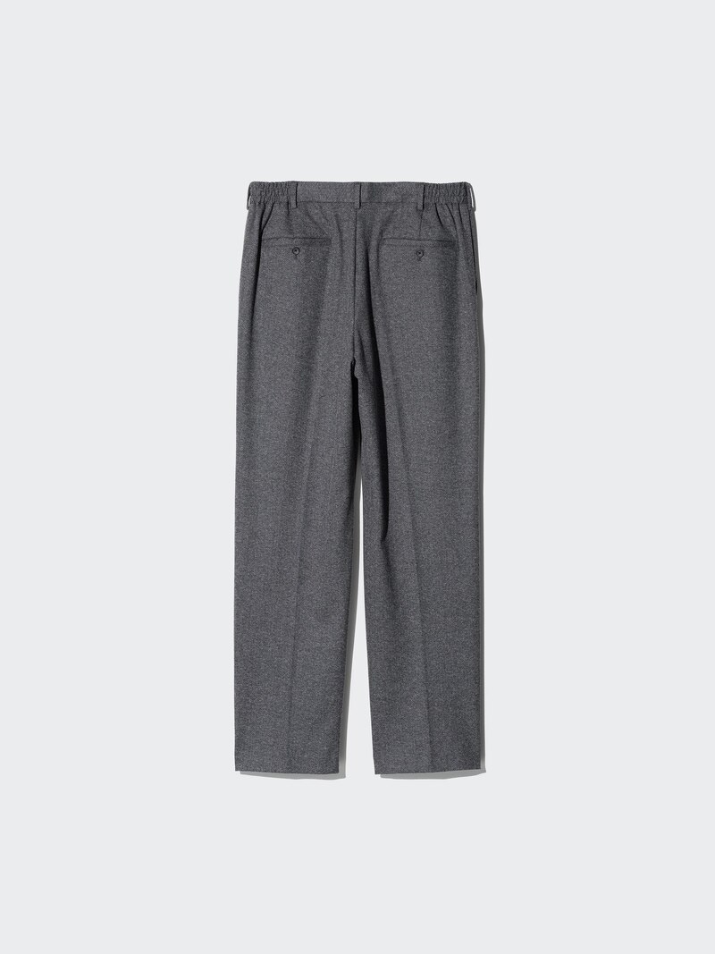 Широкие брюки с проймами (из мягкого джерси, рисунок гребенка, удлиненные)