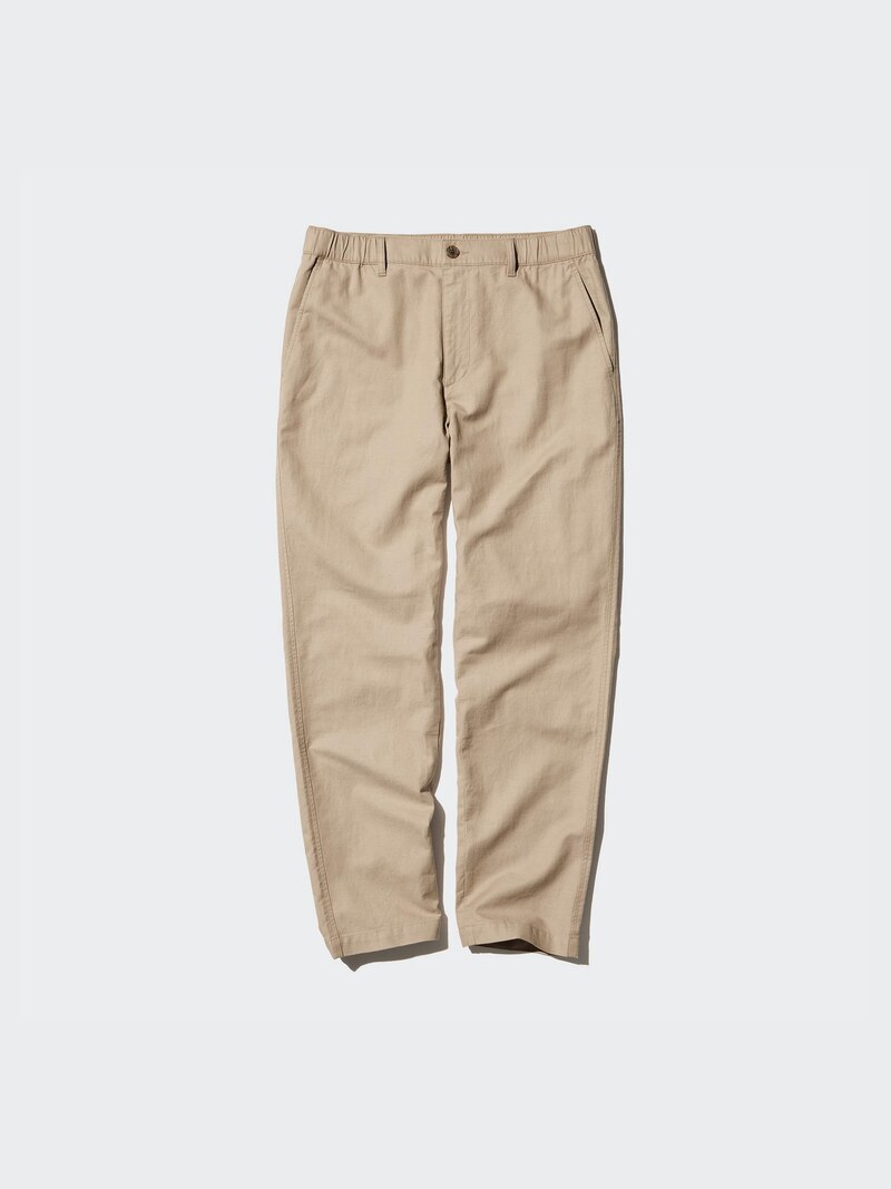 Льняные брюки свободного кроя