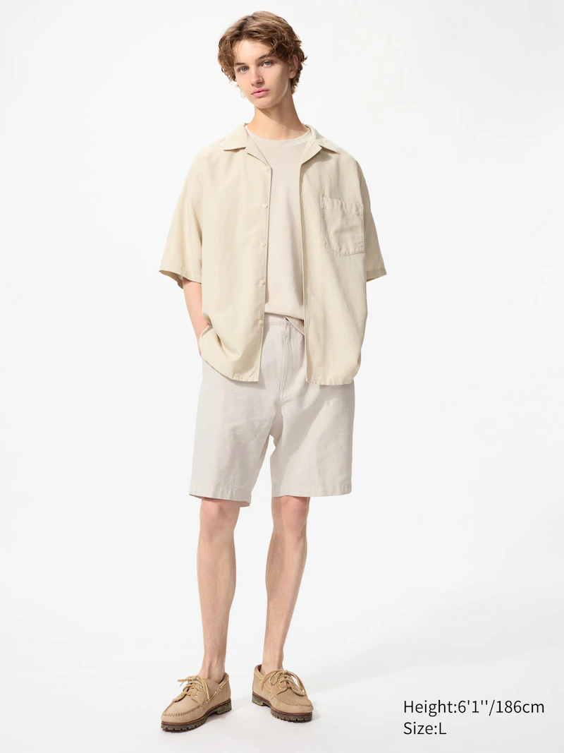 Шорты из льняной смеси