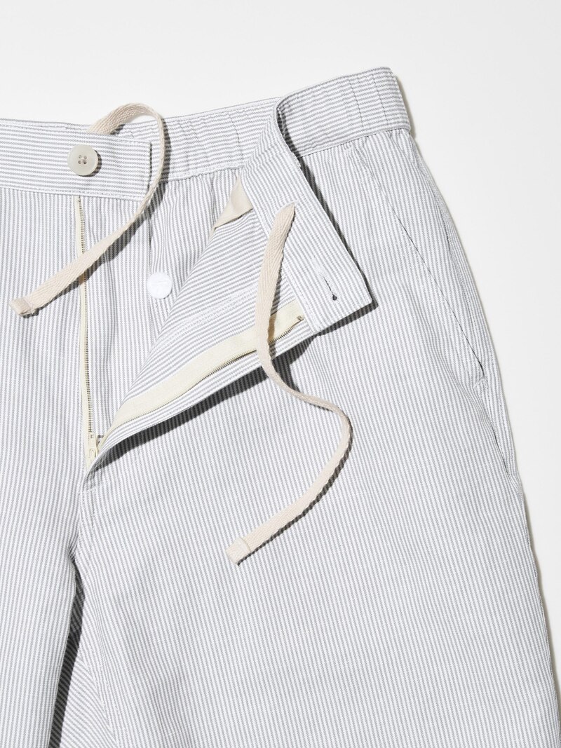 Шорты из льна с полосками