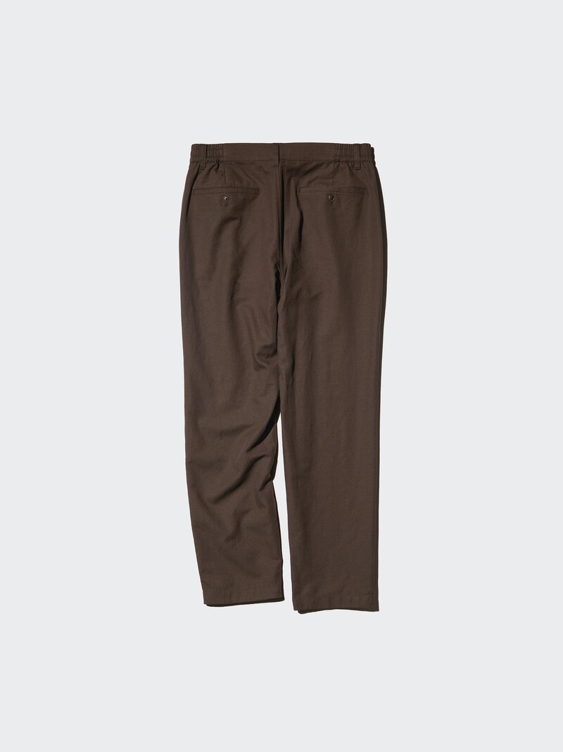 Льняные брюки свободного кроя