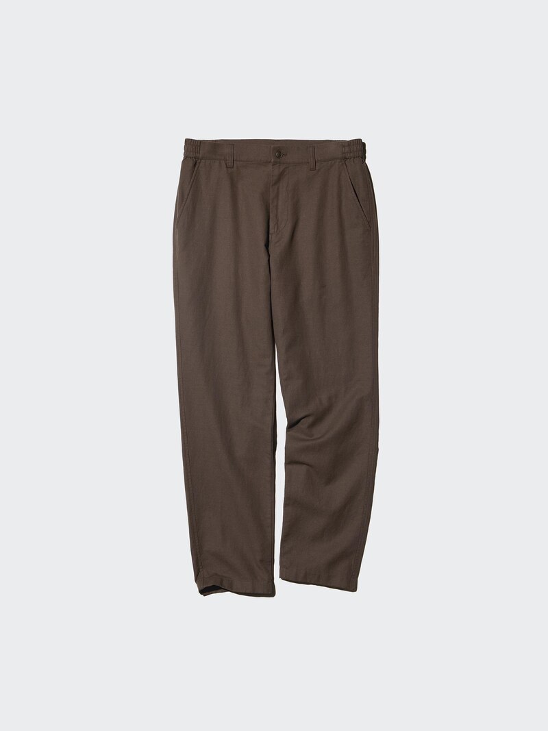 Льняные брюки свободного кроя