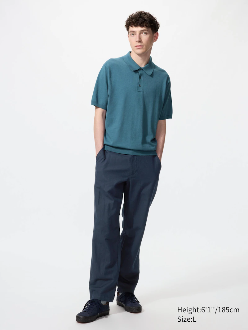 Льняные брюки свободного кроя