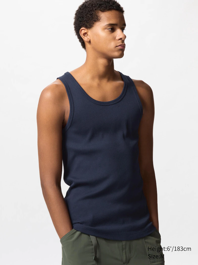 Майка из ребристого материала dry