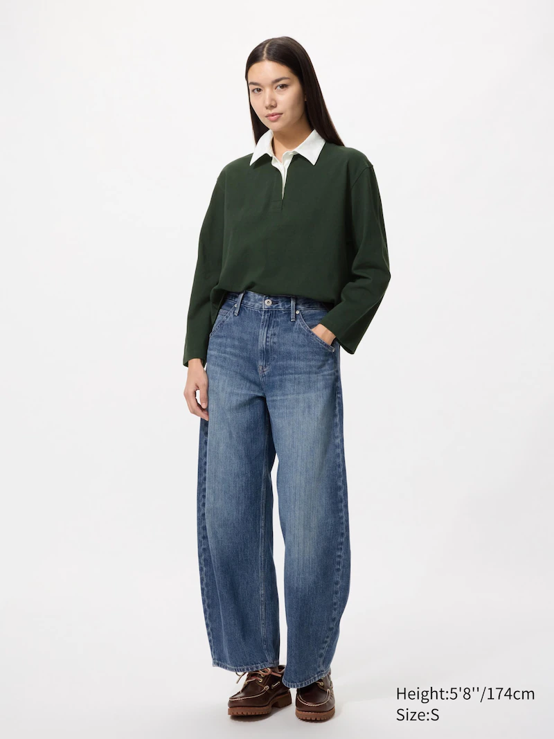 Поло из мятого хлопка (длинный рукав)