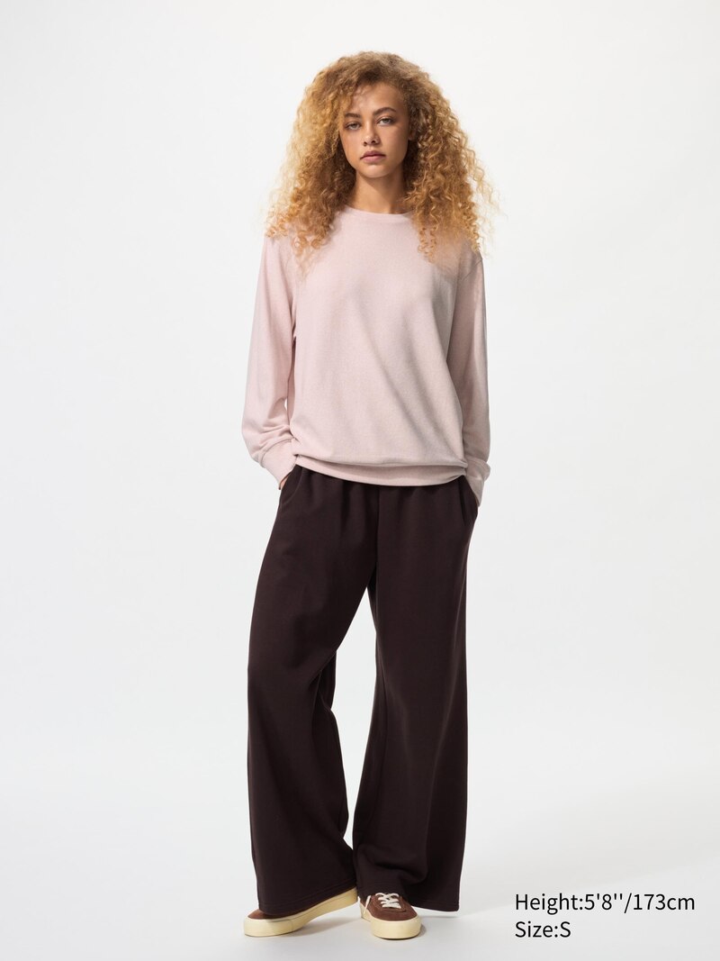 Мягкая вязаная флисовая футболка с круглым вырезом