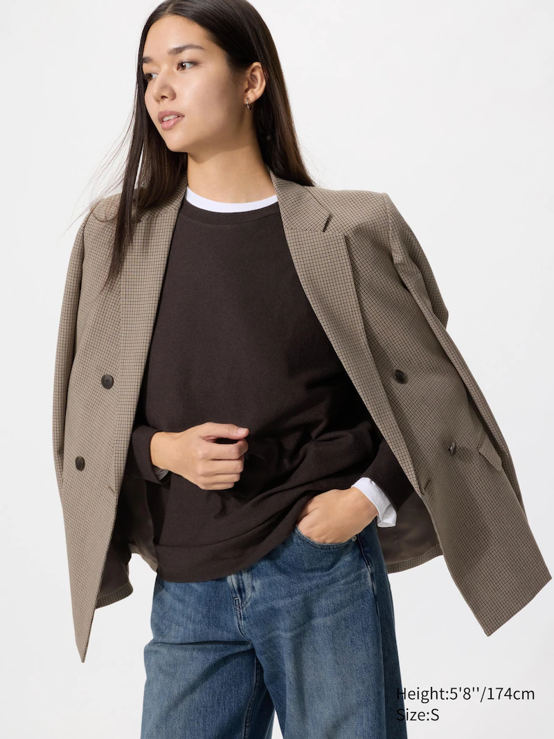 Мягкая вязаная микрофлисовая футболка с круглым вырезом