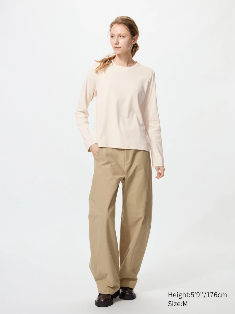 Футболка из гладкого растяжимого хлопка (длинный рукав)