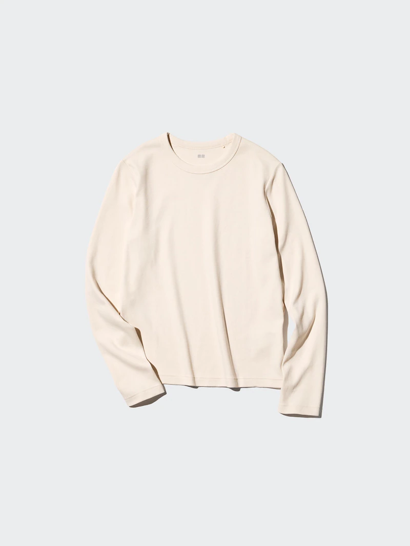 Футболка из гладкого растяжимого хлопка (длинный рукав)