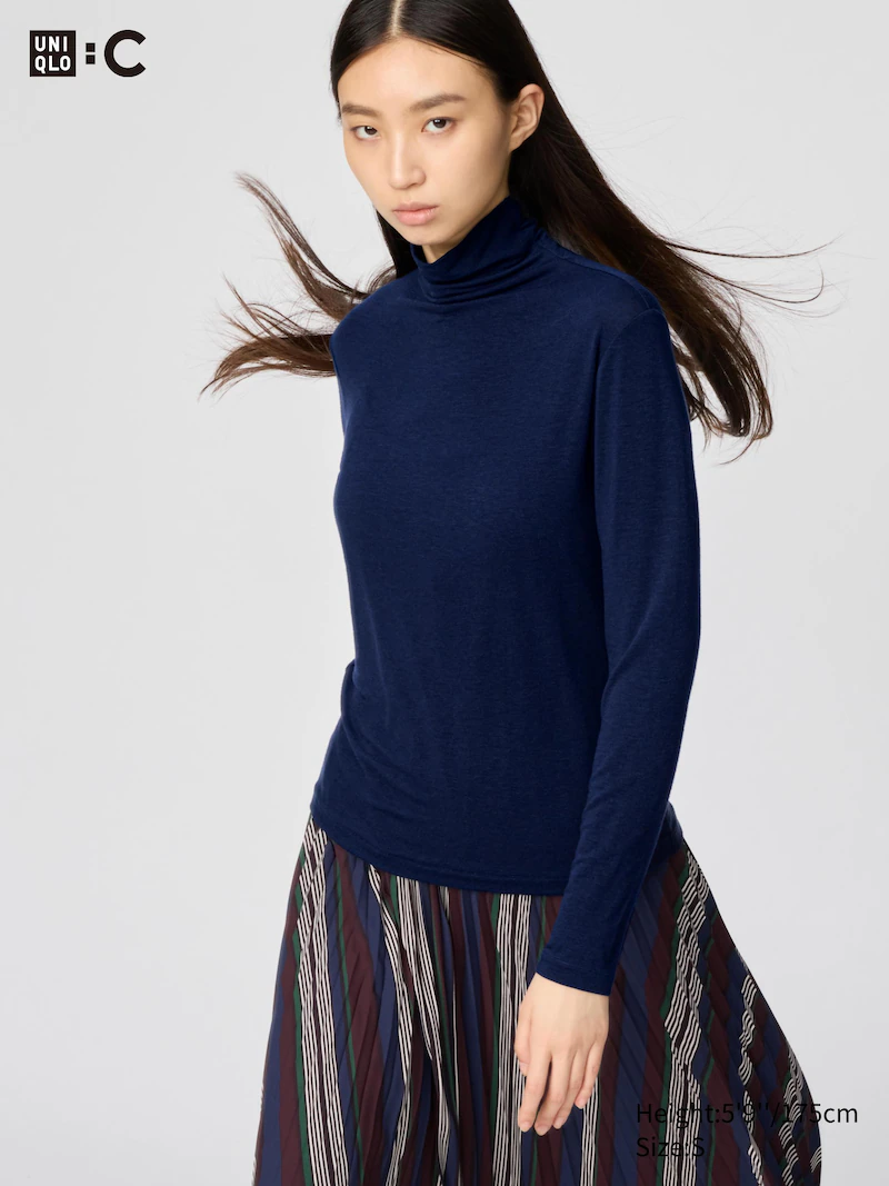 Водолазка из кашемировой смеси heattech extra warm