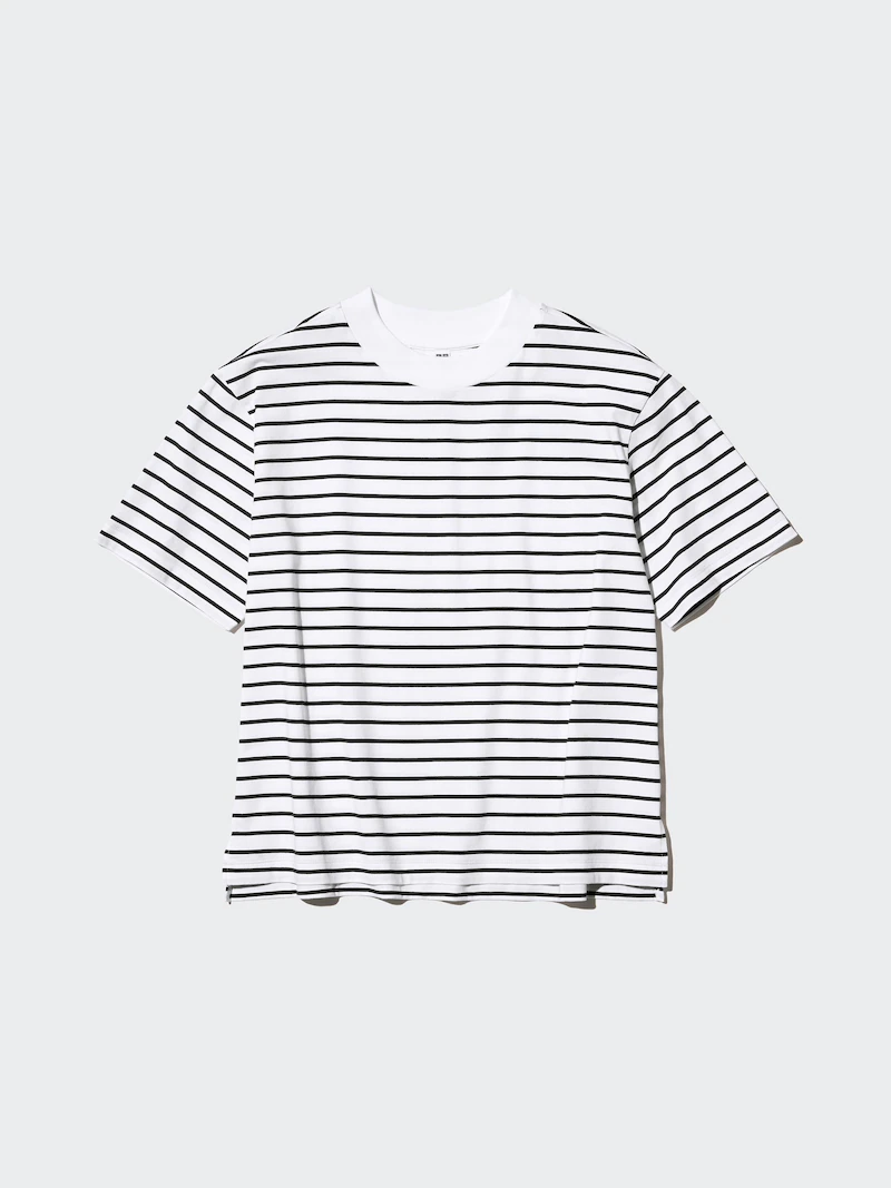 Футболка airism из хлопка (в полоску)