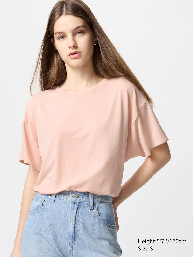 Футболка airism relaxed crew neck