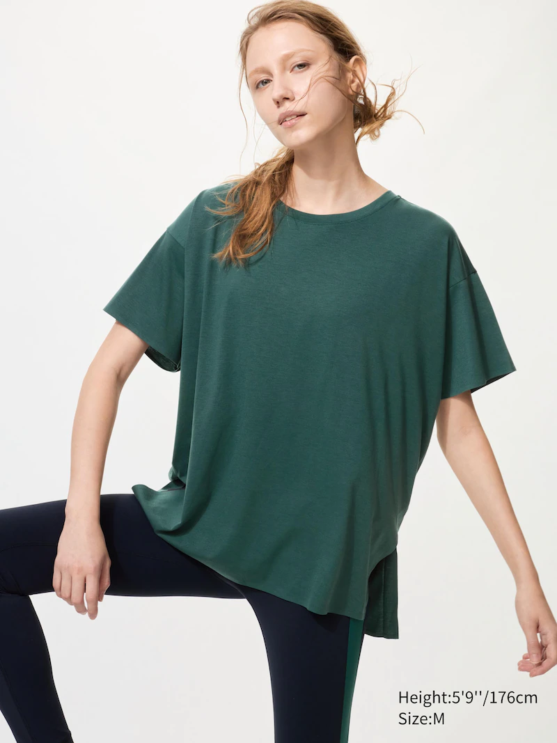 Футболка airism relaxed crew neck