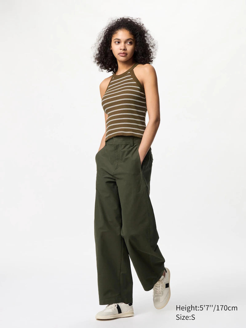 Топ с открытыми плечами и глубоким вырезом (в полоску)