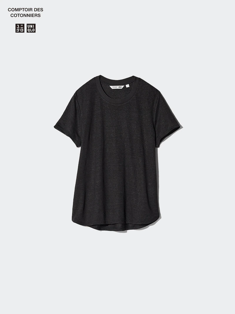 Футболка с круглым вырезом из 100% льна