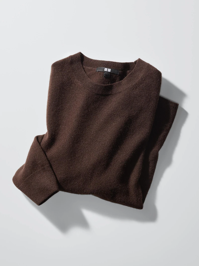 Джемпер с круглым вырезом из 100% кашемира